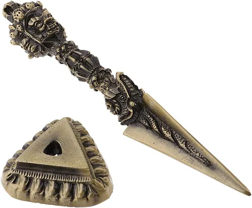Miniatura 6 de Yiju Vajra de latón, ritual tibetano de 7 pulgadas