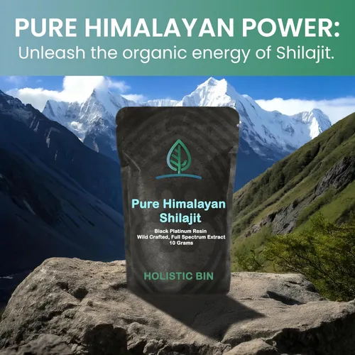 Miniatura 5 de Holistic Bin Resina Shilajit del Himalaya pura resina de platino negro Rica en ácido fúlvico, ácido húmico, minerales fúlvicos y minerales traza