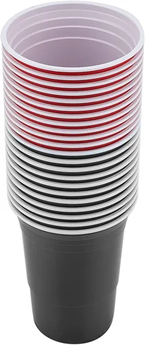 Miniatura 5 de Juego de Beer Pong, juego de cerveza de plástico para beber, juego de vasos de Beer Pong contiene 22 tazas de Beer Pong y 4 bolas de pong