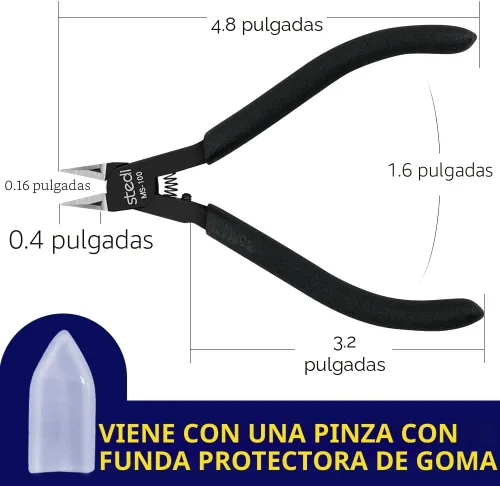 Miniatura 2 de stedi Pinza para modelo de 4,7 pulgadas, con hoja delgada y afilada y estuche para hojas, herramientas de modelaje de plástico, cortador de rebabas