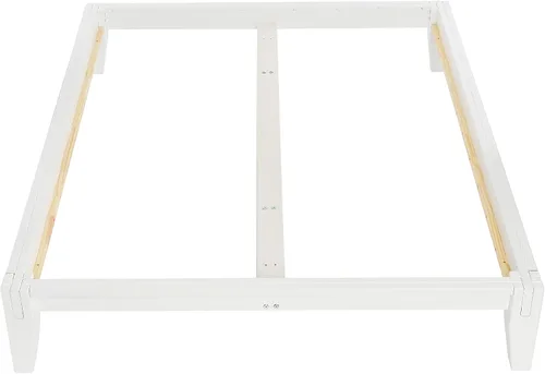 Miniatura 8 de Main + Mesa Yume - Cama moderna de plataforma de madera maciza con carpintería japonesa, acabado negro, tamaño Queen