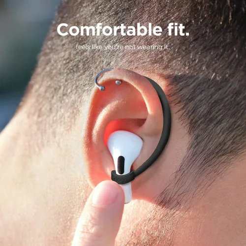 Miniatura 6 de elago Ganchos para las orejas diseñados para AirPods Pro 3 y Pro 2 y Pro, 4, 3, 2 y 1, accesorios para auriculares, antideslizantes, diseño Negro