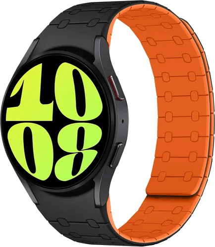 Miniatura 18 de Amizee No Gap Band Compatible con Samsung Galaxy Watch Ultra (2025/2024) Correa de 47mm, Correa de silicona deportiva magnética de 22mm para mujeres