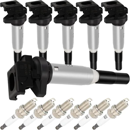 Miniatura 5 de bobinas de encendido y bujías de iridio UF592 5C1695 5C1476 128i 135i 335i 325i 328i 330i E60 M5 525xi 528i N54 X3 X5 X6 Z4 2003-2016 6+6