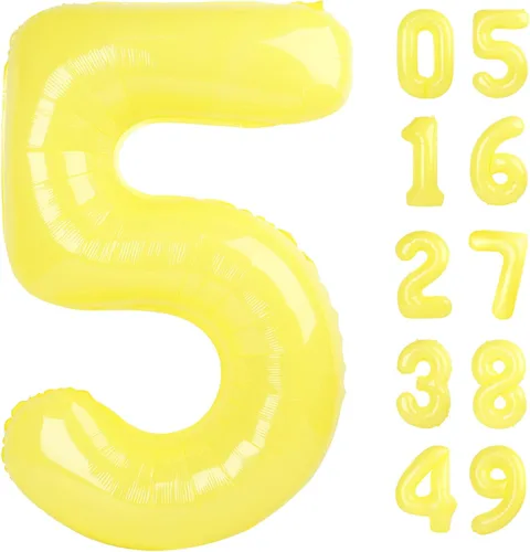 Miniatura 366 de Globo de cumpleaños número 4 dorado de 40 pulgadas, globos gigantes del número cuatro 14 24 34 40 44 2024, globos grandes de lámina de mylar para Oro