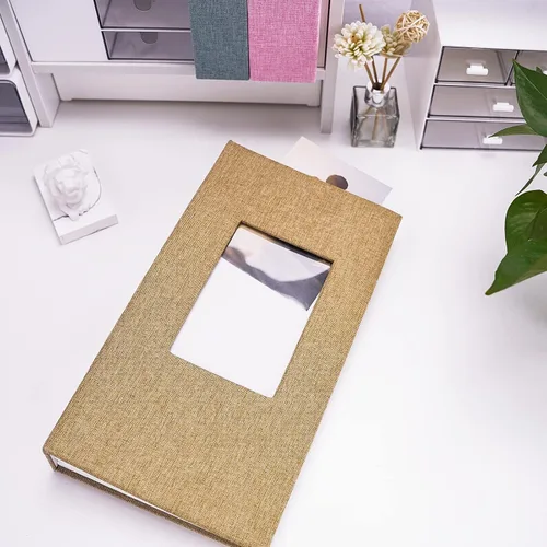 Miniatura 19 de Vienrose - Álbum de fotos de lino con 300 bolsillos de 4 x 6 pulgadas, cubierta de tela, para bodas, familias, aniversarios y bebés Morado