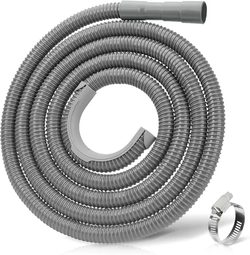 Miniatura 10 de Funmit Manguera de drenaje universal para lavadora de 8 pies, manguera de extensión flexible apta para la mayoría de lavadoras domésticas