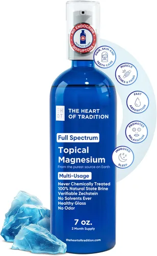 Miniatura 9 de Botella de vidrio tópico de aceite de magnesio de la antigua Zechstein Sea y traza mineral, 7 onzas – Aceite transdérmico de magnesio puro
