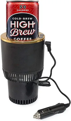 Miniatura 7 de Portavasos calentador de café enfriador de bebidas 2 en 1 camión en lata de regalo (blanco con plata 12V)