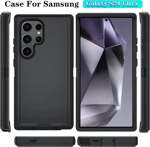 Miniatura 7 de ONOLA Funda compatible con Samsung Galaxy S24 Ultra con protector de pantalla HD, resistente a los golpes y a las caídas, funda de 3 capas