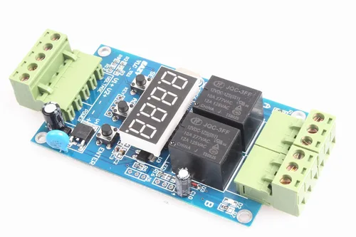 Miniatura 3 de NOYITO Módulo de relé de tiempo programable de 2 canales Relés duales activados a su vez o individualmente Placa de control de detección de voltaje