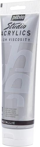 Miniatura 9 de PEBEO Studio Acrílicos de Alta Viscosidad, Acrílico Fino, 250 ml - Plata Iridiscente, 8.45 Fl Oz (Paquete de 1)