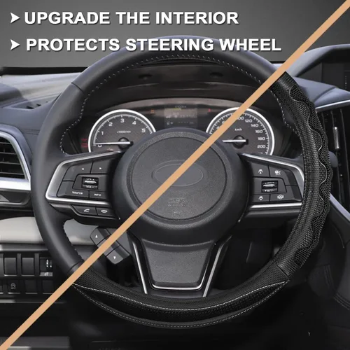 Miniatura 4 de GIANT PANDA Cubierta del volante para Subaru Forester, cubierta del volante del coche para Subaru Outback y Crosstrek - Negro