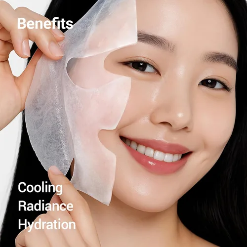 Miniatura 4 de Máscara fresca y húmeda, mascarilla facial durante la noche para un cuidado refrescante. Probado para reducir y calmar la piel sobrecalentada