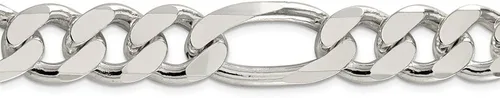 Miniatura 2 de Pulsera de plata de ley 925 maciza para hombre 0591 in con cierre de mosquetón 79 in