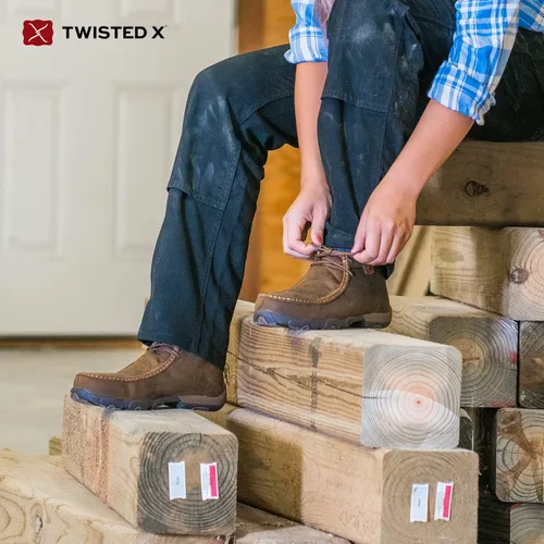 Miniatura 8 de Twisted X - Mocasines de conducción para mujer, puntera de acero
