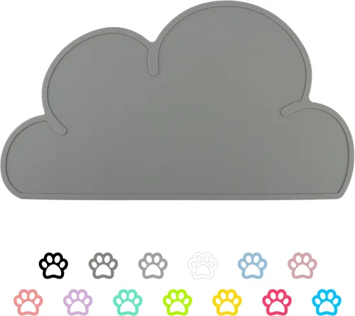 DesignSter Tapete de alimentación para mascotas – Tapete de alimentación para perros y gatos, almohadilla de silicona de nube de grado superior,
