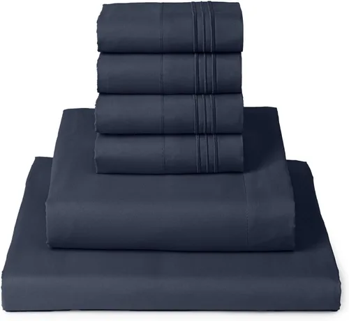 Miniatura 15 de Mellanni Juego de Sábanas Split King - Colección Icónica de 7 Piezas para Ropa de Cama, (Incluye 4 Fundas de Almohada), Bolsillo Profundo de 16 1394