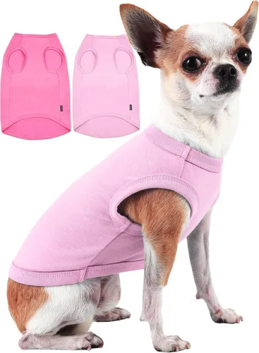 Miniatura 20 de Camisa azul en blanco para perros,Camisetas grandes para perros y niñas,Camiseta lisa de bulldog francés,L azul real Azul y Royal