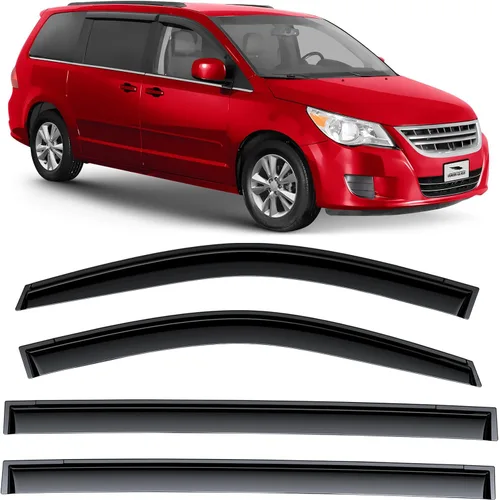 Miniatura 12 de Voron Glass - Cinta adhesiva de borde cromado, protectores de lluvia extra duraderos para Ford Edge 2015-2024, deflectores de ventana, viseras