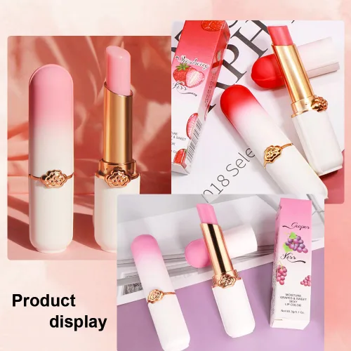 Miniatura 7 de BINGBRUSH Lápiz labial que cambia de color melocotón, hidratante de larga duración para el cuidado de los labios, bálsamo labial mágico, brillo