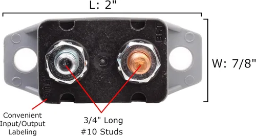 Miniatura 6 de Fastronix 10A 12V Tipo 1 Disyuntor de reinicio automático con cubierta