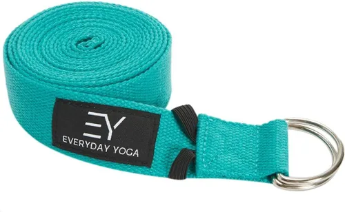 Miniatura 18 de Everyday Yoga Correa con anillo en D de metal, correa elástica duradera para yoga, pilates, flexibilidad y terapia física (6, 8, 10 pies)