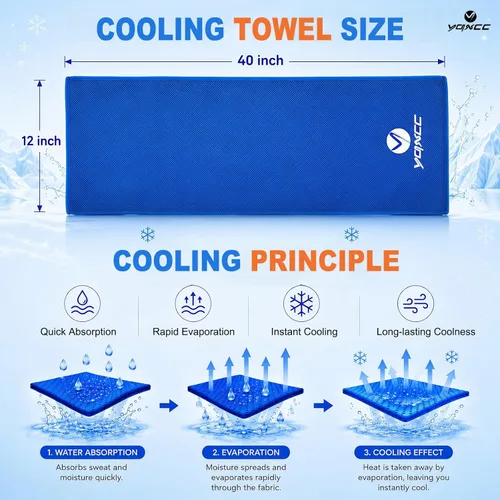 Miniatura 5 de YQXCC - Paquete de 4 toallas de enfriamiento (40 x 12 pulgadas) para cuello, toalla de enfriamiento de microfibra, toalla fría suave y transpirable