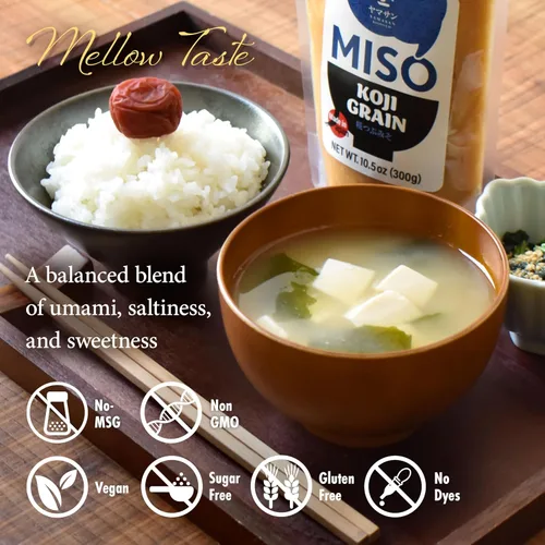 Miniatura 3 de YAMASAN KYOTO UJI Granos de Koji Japonés para Miso, Rico Aroma, Un Equilibrio Perfecto de Sabroso, Salado y un Poco Dulce, Ideal para Sopa de Miso