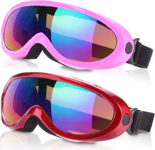 Miniatura 15 de Lentes protectores para esquiar 2 unidades, anteojos protectores para snowboard para niños, niñas, jóvenes, hombres