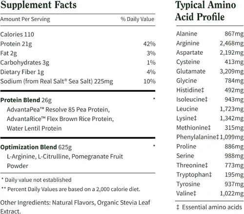 Miniatura 9 de Snap Supplements Polvo de proteína vegana orgánica a base de plantas en polvo de proteína que aumenta el óxido nítrico, aminoácido BCAA