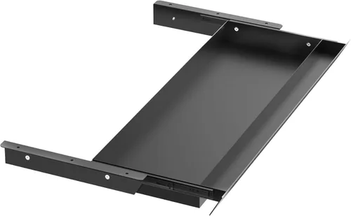 Miniatura 12 de Cajón deslizante grande montado debajo del escritorio con bandeja para lápices y panel de inclinación de 60 grados para extraer, organizador de Sin