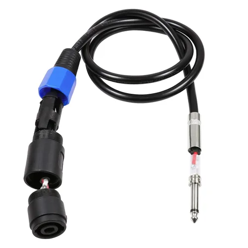 Miniatura 2 de HBU Paquete de 2 cables Speakon hembra a macho de 1/4 pulgadas de 3.3 pies – 2 cables Jack de audio amplificador Pro de 3.3 ft – Conector SpeakON a