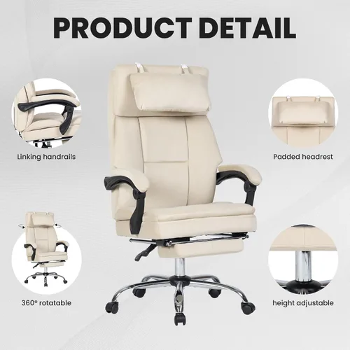Miniatura 5 de Swivel Computer,Upholstered Velvet Office Chair,Big and Tall Executive Chair with Footrest Removable Headrest,High Back Ergonomic Computer Desk for