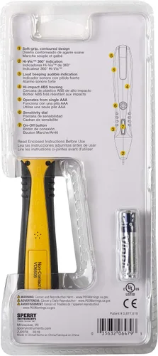 Miniatura 6 de Sensor de voltaje sin contacto Sperry Instruments VD6505, ajustable, 12-1000V AC, indicación visual de 360º, clip para bolsillo, sensibilidad