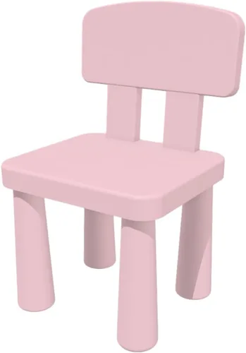 Silla de mesa rosa para niños, respaldo de plástico PP, silla para niños de 1, 2, 3, 4, 5, 6, fomenta la concentración y la seguridad