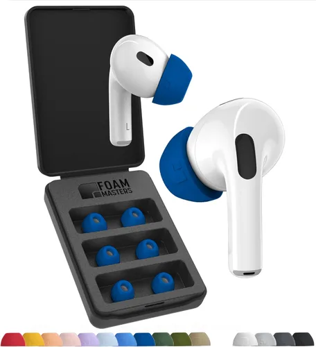 Miniatura 9 de Almohadillas de espuma viscoelástica prémium para AirPods Pro 1° y 2° generación, 3 pares, versión Black Magic 6.0, cómodas, seguras, mejor Gris