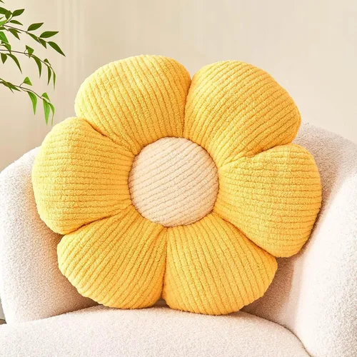Miniatura 14 de Kcvvcr Almohada Decorativa de Flores, Almohada de Suelo Suave Blanca con Forma de 14.9" para Decoración del Hogar, Lindas Almohadas Decorativas