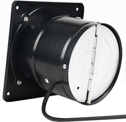 Miniatura 5 de Ventilador de escape de 10 pulgadas con enchufe, ventilador de ventilación a través de la pared de 1088CFM con motor de cobre puro ligero para Negro