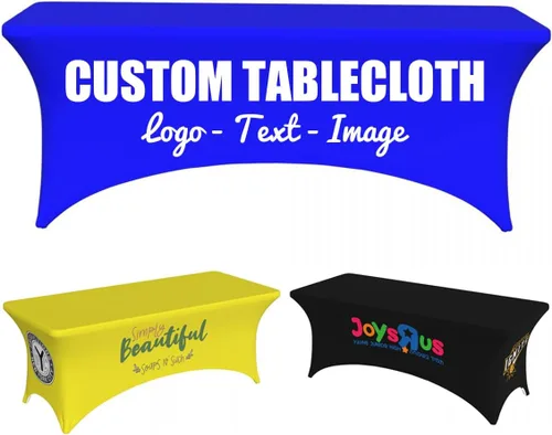 DUNHUANG Mantel personalizado con logotipo de empresa o mantel personalizado con texto personalizado con fotos para cumpleaños, boda, aniversario,