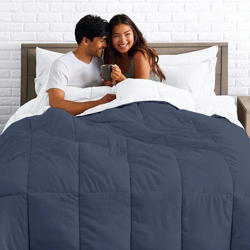 Miniatura 4 de Edredón reversible – Lujoso para todas las estaciones – 100% algodón orgánico tamaño individual XL de 68 x 92 pulgadas, 1 edredón alternativo