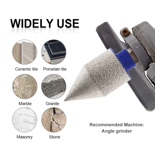 Miniatura 2 de SHDIATOOL Brocas de fresado de diamante de 1 pulgada, brocas de biselado para agrandar azulejos de porcelana, mármol, cerámica, granito de 0.984 in