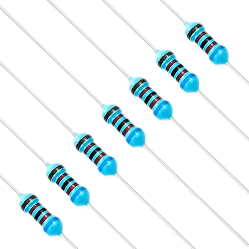 Miniatura 46 de Chanzon 100pcs 1/4W (0.25W) 62 Ohmios Resistencia fija de película metálica Ohmios 0.01 ±1% Tolerancia 62R MF Resistencias de orificio pasante