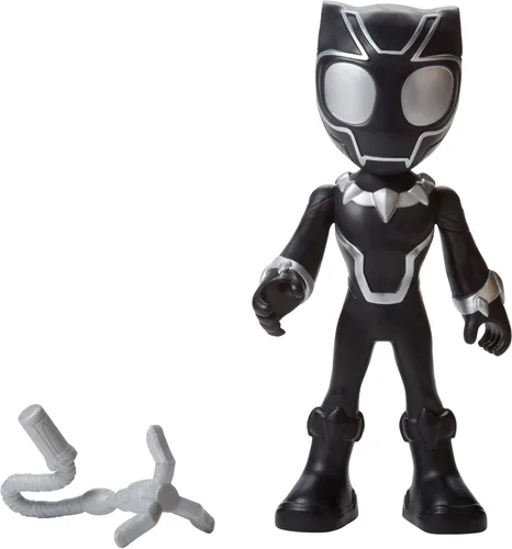 Miniatura 11 de Spidey and His Amazing Friends - Figura de acción supersized de 9 pulgadas de Miles Morales: Spider-Man con cabeza y brazos posables, accesorio