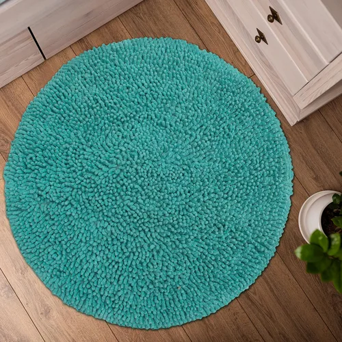 Miniatura 3 de Chardin home Alfombra de baño redonda turquesa Alfombra de baño bohemia de 2 pies También perfecta para habitaciones de niños, guarderías
