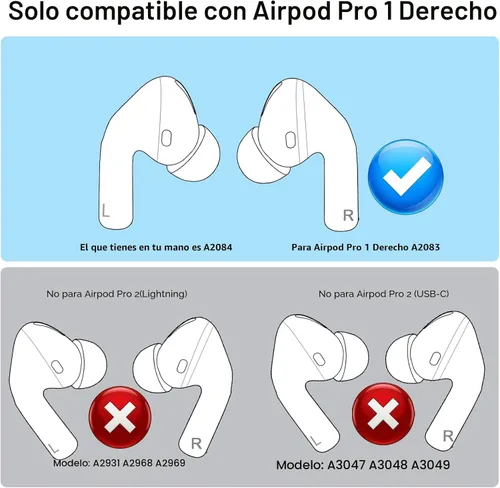 Miniatura 2 de Auricular original OEM A2083 para Airpods Pro de Apple de 1ª generación del lado derecho, reemplazo para iPod Pro de 1ª generación, compatible