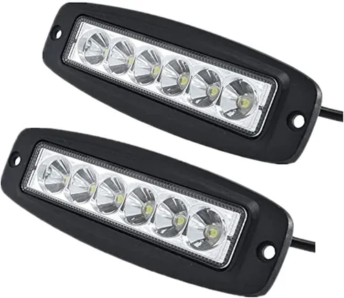 Miniatura 7 de Luces LED de montaje empotrado de 7 pulgadas y 18 W, luces de conducción LED, luz de trabajo de parachoques, haz de inundación, luz de conducción