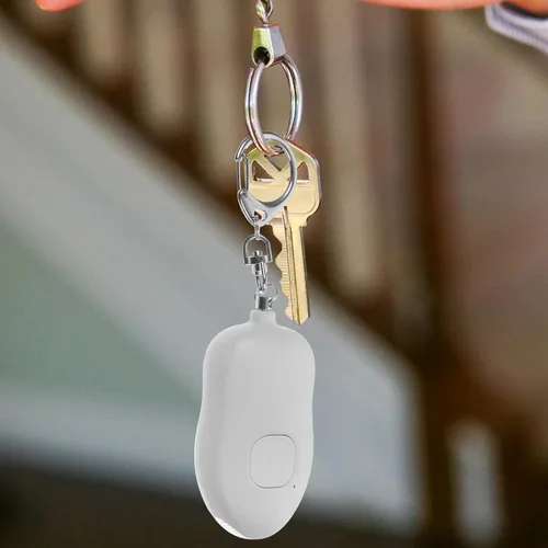 Miniatura 5 de BESPORTBLE Alarma de emergencia personal para mujer, sirena ruidosa con mini linterna LED, dispositivo de seguridad compacto y ligero para uso