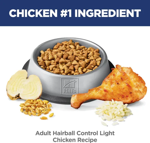 Miniatura 4 de Alimento seco para gatos Hill's Science, control de las bolas de pelo, ligero, para adultos 1-6, manejo del peso y apoyo para el control