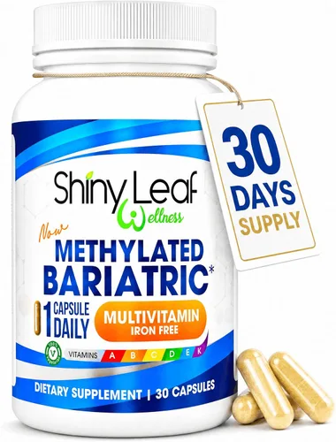 Multivitamínico bariátrico sin hierro - B12 metilado y folato para bypass gástrico y cirugía de manga | Cumple con ASMBS | 1 cápsula diaria, 21